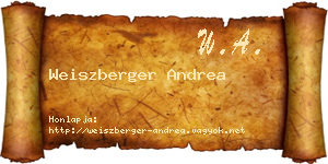 Weiszberger Andrea névjegykártya